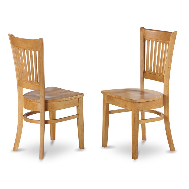 East West Furniture Vancouver 5-piece Wood Table and Dining Chair Set in Oak