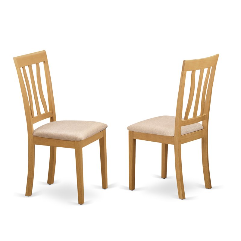 East West Furniture Vancouver 5-piece Traditional Wood Dinette Set in Oak