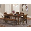 East West Furniture Lynfield 6-piece Wood Dining Set in Espresso