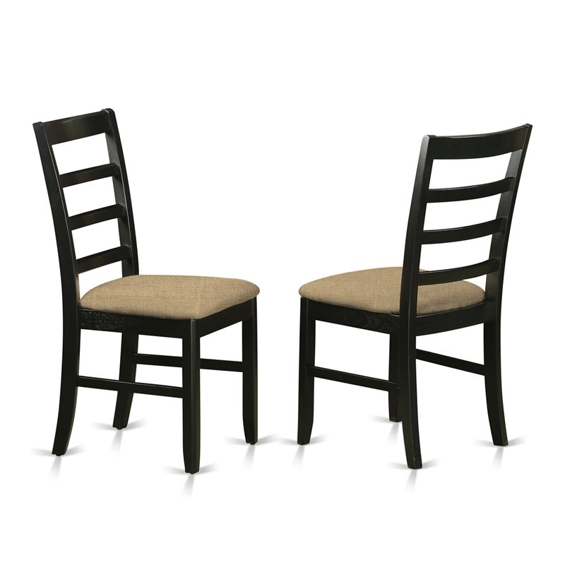 East West Furniture Parfait 6-piece Wood Dining Set in Black/Cherry
