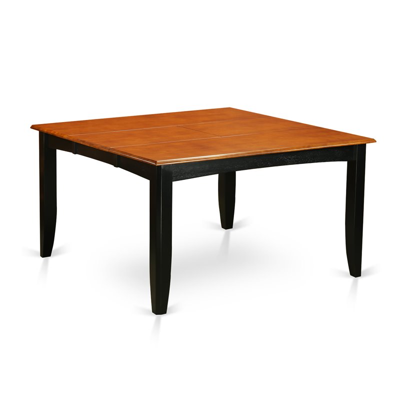 East West Furniture Parfait 6-piece Wood Dining Table Set in Black