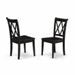 East West Furniture Dudley 7-piece Dining Set with Rectangular Table in Black
