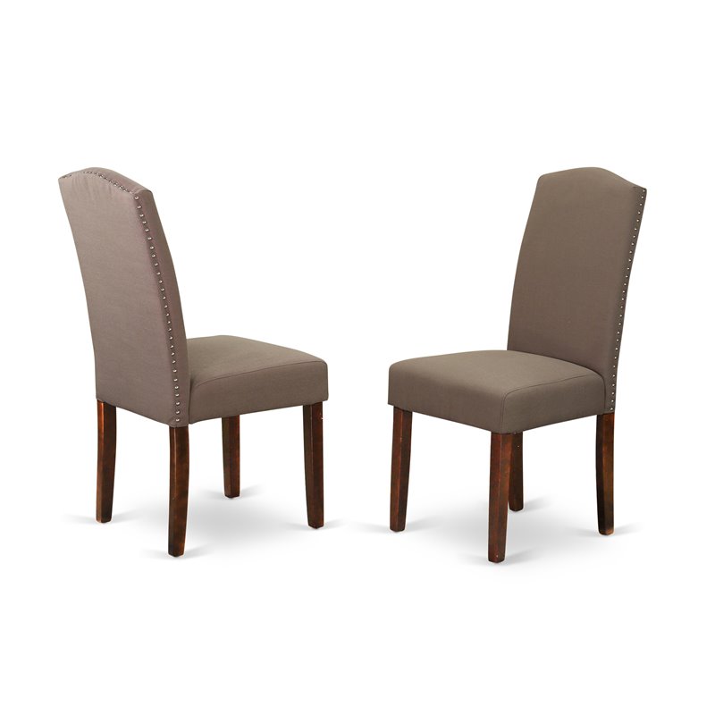 East West Furniture Monza 3-piece Wood Dining Table Set in Mahogany