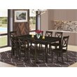 East West Furniture Henley 9-piece Wood Dining Set in Cappuccino