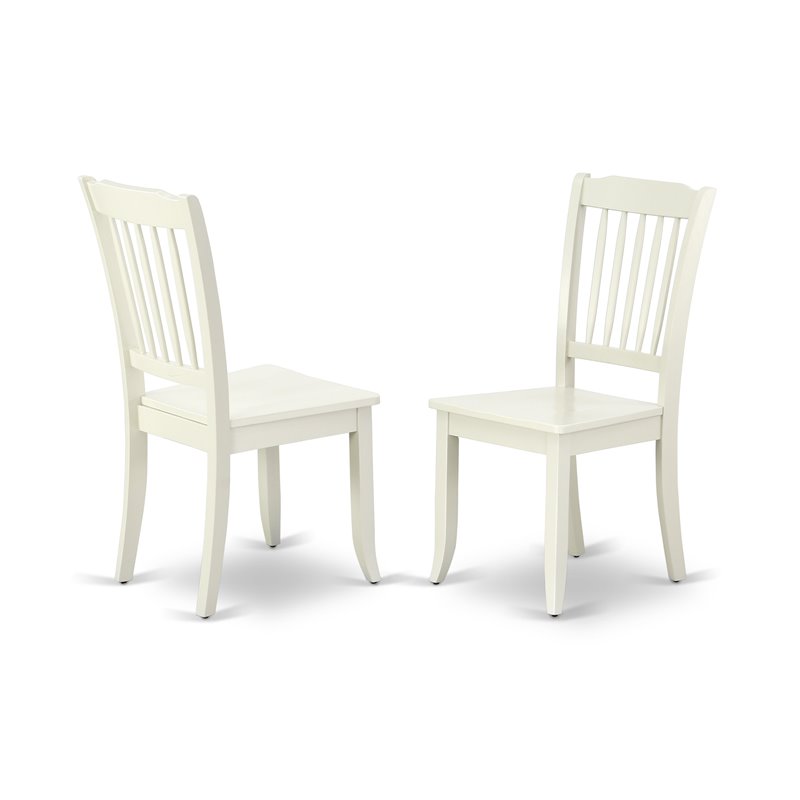 East West Furniture Vancouver 7-piece Wood Dining Table and Chair Set in White