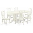 East West Furniture Vancouver 7-piece Wood Dining Table and Chairs in White