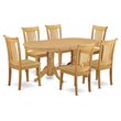 East West Furniture Vancouver 7-piece Wood Dining Set in Oak