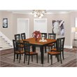 East West Furniture Parfait 9-piece Wood Kitchen Table Set in Black/Cherry