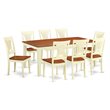 East West Furniture Quincy 9-piece Wood Dining Room Set in Buttermilk/Cherry