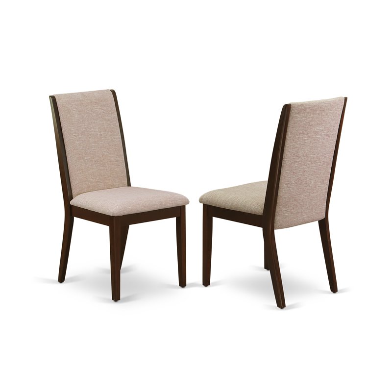 East West Furniture Lassale 5-piece Wood Dining Set in Walnut/Light Tan