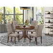 East West Furniture Hartland 5-piece Wood Dining Set with High Back in Mahogany