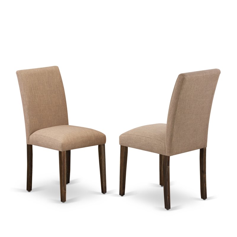 East West Furniture Lassale 5-piece Wood Dining Set in Brown/Light Sable