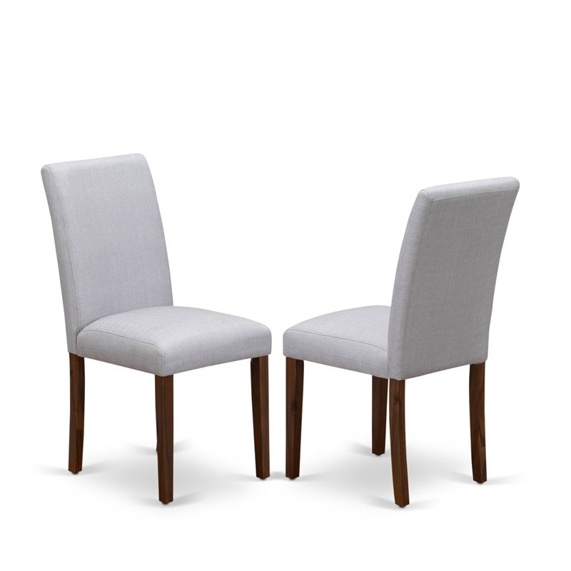 East West Furniture Lassale 5-piece Wood Dining Set in Walnut/Gray