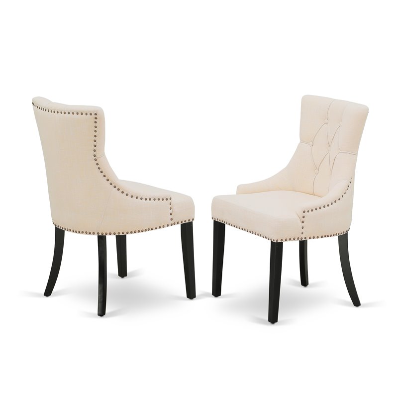 East West Furniture Lassale 5-piece Wood Dining Set in Walnut/Light Beige