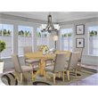 East West Furniture Vancouver 7-piece Wood Dining Set in Oak/Dark Khaki