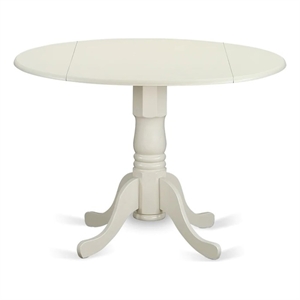 East West Furniture Dublin 3-PC Dining Set in Linen White/Light Sable/Mahogany