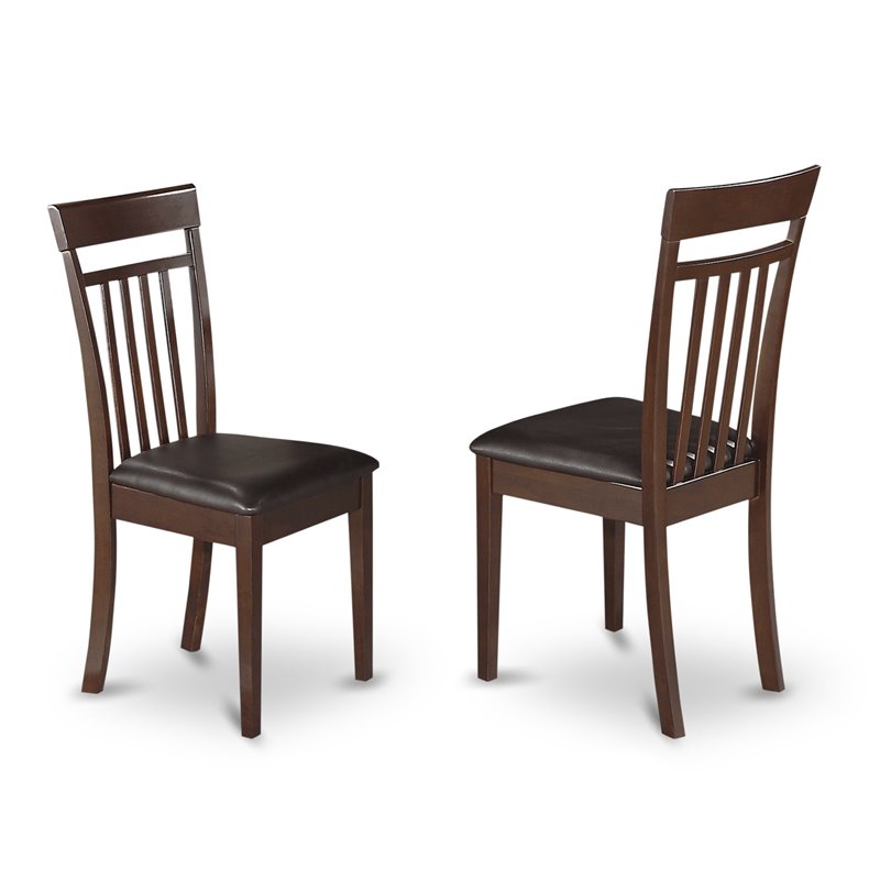 East West Furniture Dudley 5-piece Wood Dining Room Set in Mahogany