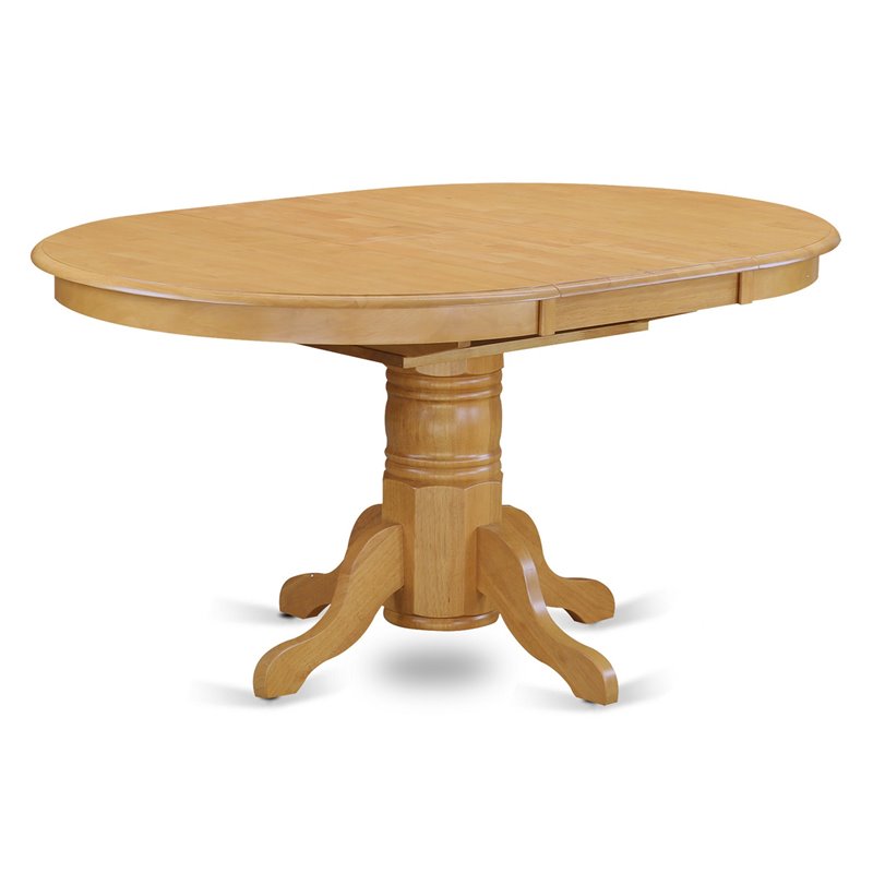 East West Furniture Avon 7-Piece Wooden Dining Set in Light Oak