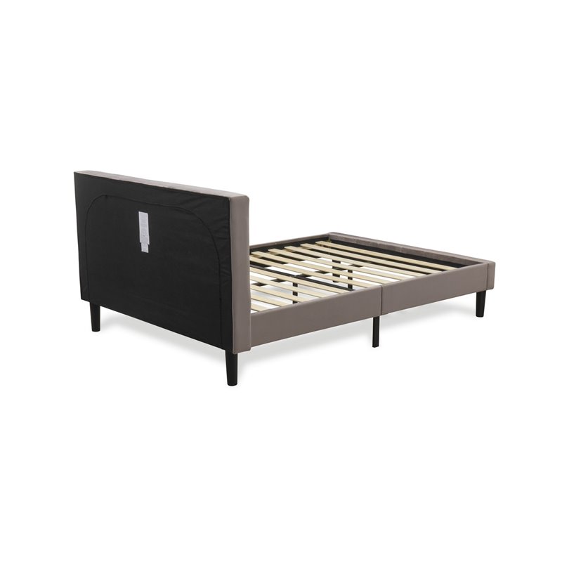 East West Furniture Nolan 3-Piece Wood Queen Bedroom Set in Brown/Burgundy