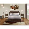 East West Furniture Granbury 3 Pieces Wood Queen Bedroom Set in Jacobean/Brown