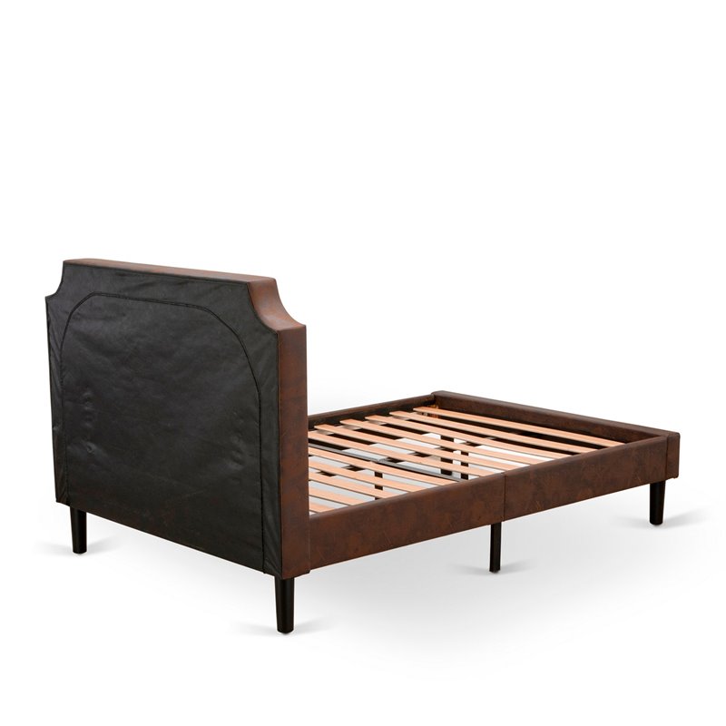East West Furniture Granbury 2 Pieces Wood Full Bedroom Set in Brown/Black