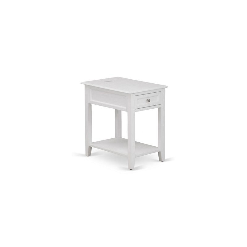 East West Furniture Nolan 2 Pieces Wood Queen Bedroom Set in White