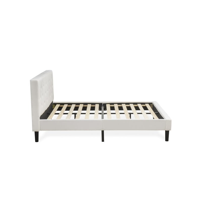 East West Furniture Nolan 3-Piece Wood Queen Bedroom Set in White & Urban Gray