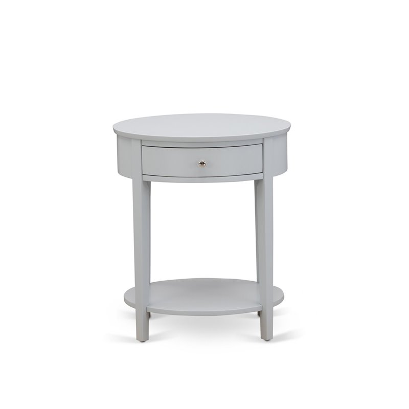 East West Furniture Nolan 3-Piece Wood Queen Bedroom Set in White & Urban Gray