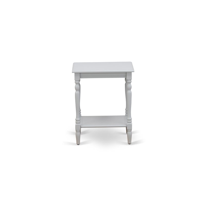 East West Furniture Nolan 3 Pieces Wood Queen Bedroom Set in White/Urban Gray