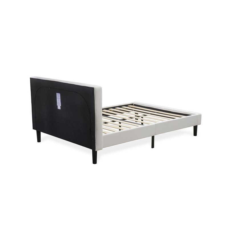 East West Furniture Nolan 3-Piece Wooden Queen Bedroom Set in White