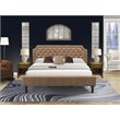East West Furniture Granbury 3 Pieces Wood King Bedroom Set in Brown & Walnut