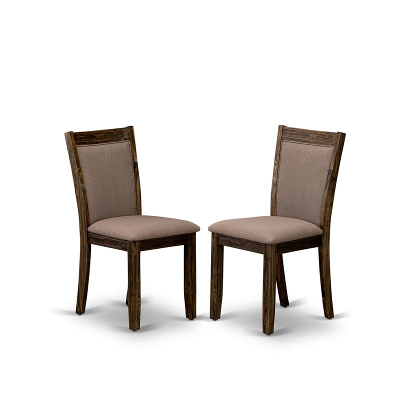 East West Furniture Ferris 5-Piece Wooden Dining Set in Jacobean/Coffee