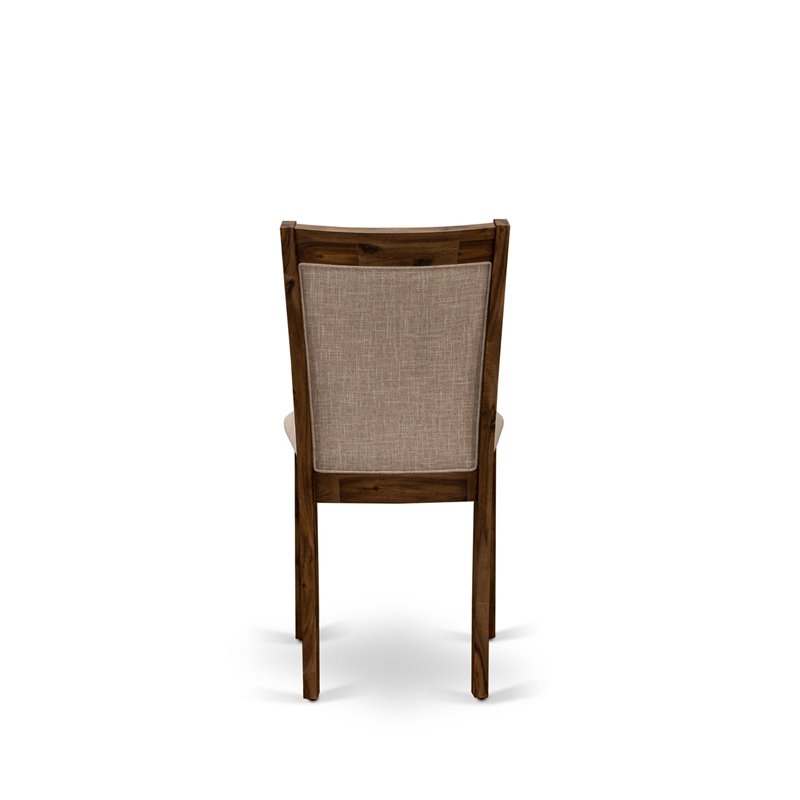 East West Furniture Ferris 7-Piece Wooden Dining Set in Light Tan/Antique Walnut