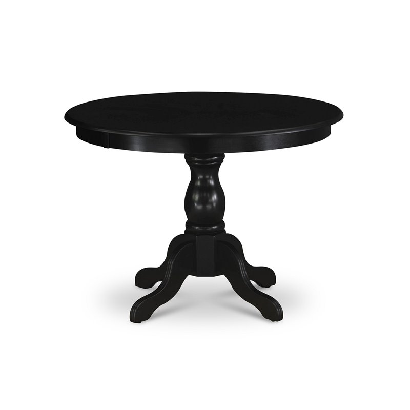 East West Furniture Hartland 3-Piece Wooden Dining Set in Black/Shitake
