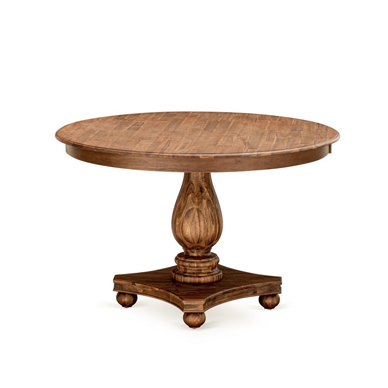 East West Furniture Ferris 5-Piece Wood Dining Set in Antique Walnut/Doeskin