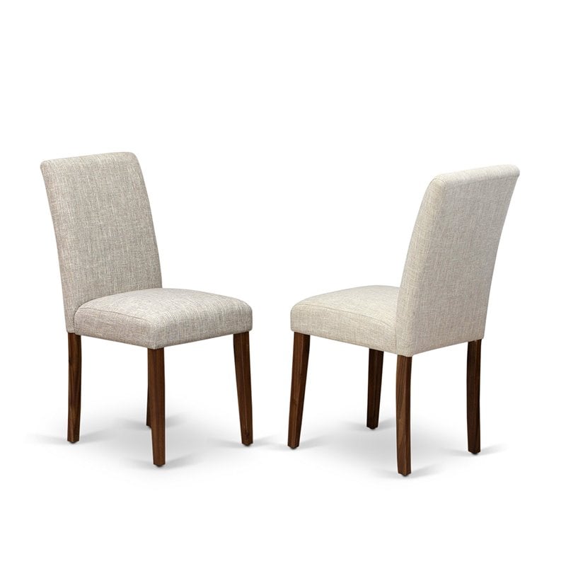 East West Furniture Ferris 5-Piece Wood Dining Set in Antique Walnut/Doeskin