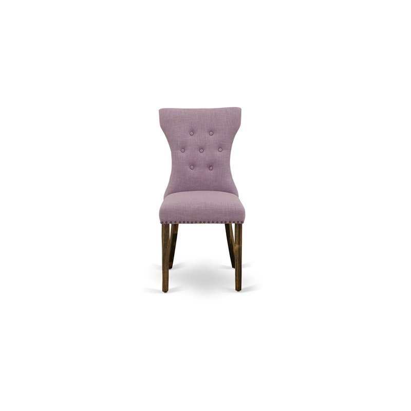East West Furniture Ferris 5-Piece Wooden Dining Set in Dahlia Purple/Jacobean