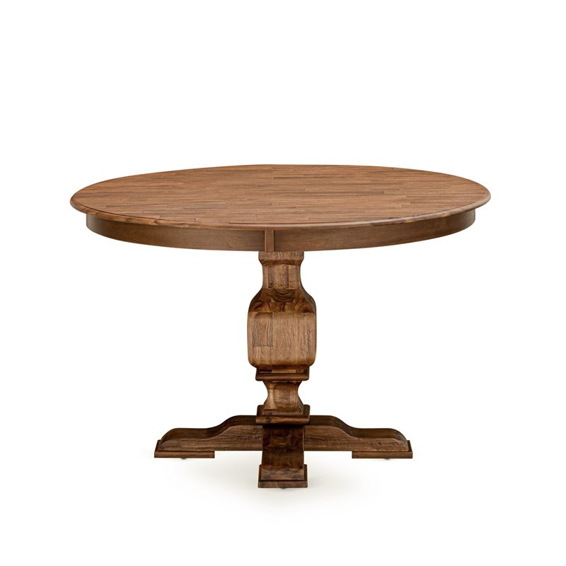 East West Furniture Ferris 5-Piece Wood Dining Set in Light Tan/Antique Walnut