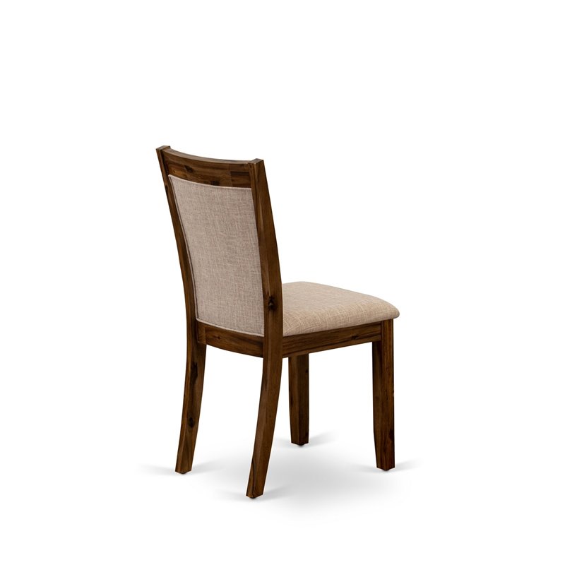 East West Furniture Ferris 5-Piece Wood Dining Set in Light Tan/Antique Walnut