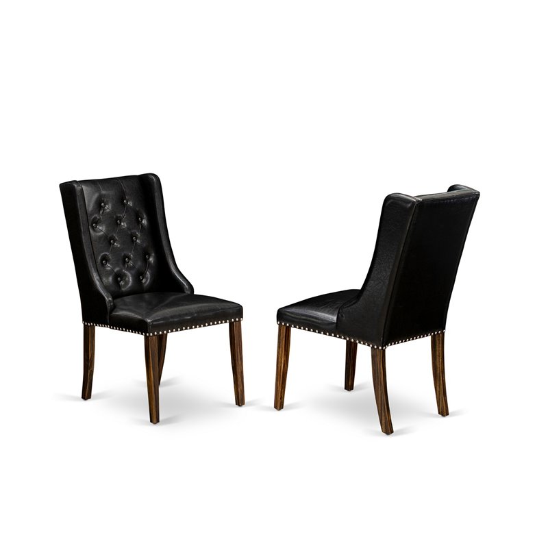 East West Furniture Ferris 5 Pieces Wood Dining Set in Distressed Jacobean/Black
