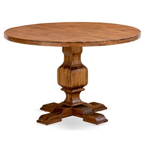 East West Furniture Irving Asian Wood Dining Table in Sandblasting Walnut