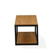 East West Furniture Norwich Metal and Wood Coffee Table in Black/Walnut