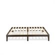 East West Furniture Denton Engineered Wood King Platform Bed in Weathered Walnut