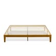 East West Furniture Denton Engineered Wood King Platform Bed in Rustic Oak