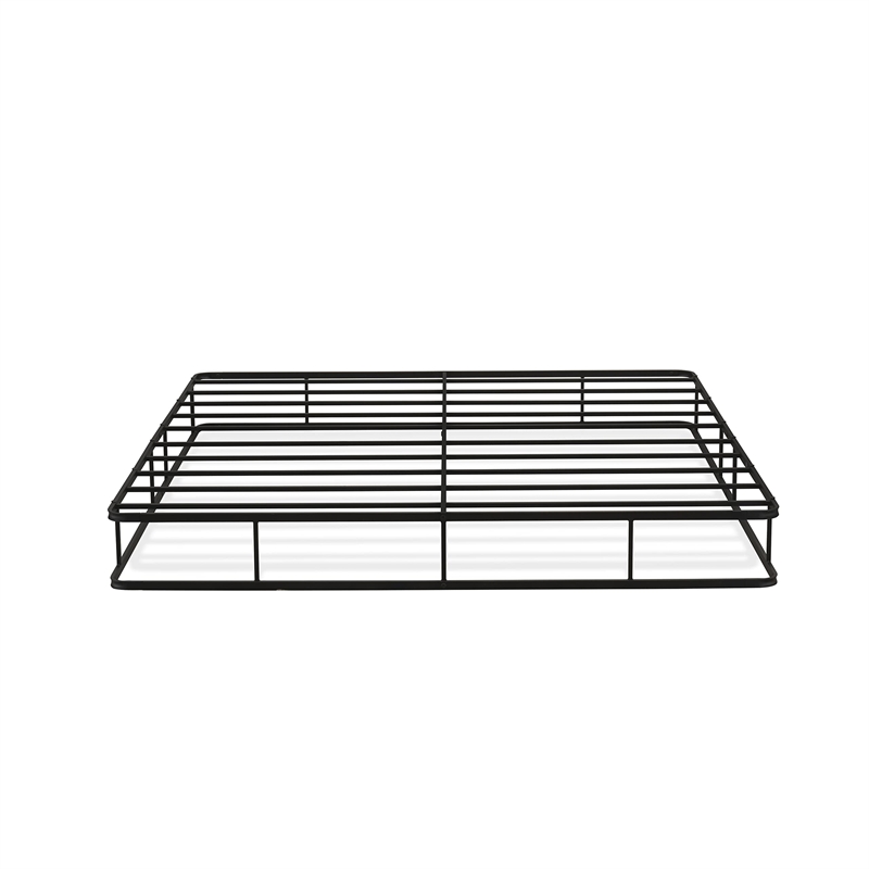 East West Furniture Dothan Traditional Metal King Bed Frame in Black