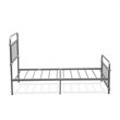 East West Furniture Garland Traditional Metal Twin Bed Frame in Silver