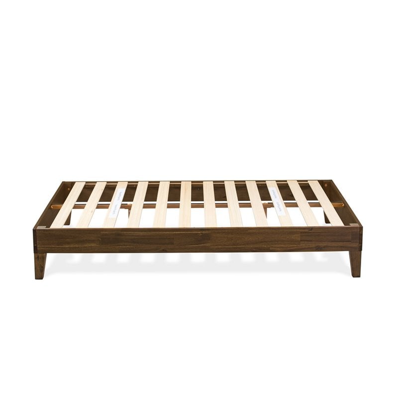 East West Furniture Navarro Traditional Engineered Wood Full Bed in Walnut