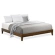East West Furniture Navarro Traditional Engineered Wood King Bed in Walnut