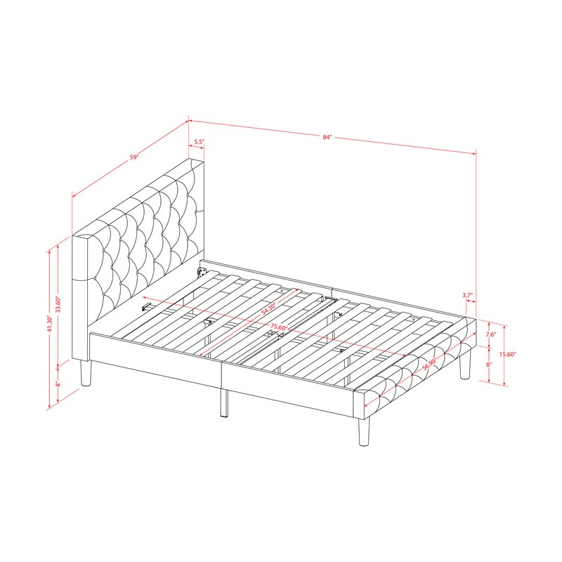 East West Furniture Nolan Traditional Engineered Wood Full Bed in Brown/Black