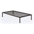 East West Furniture Norwich Traditional Metal Twin Bed Frame in Black